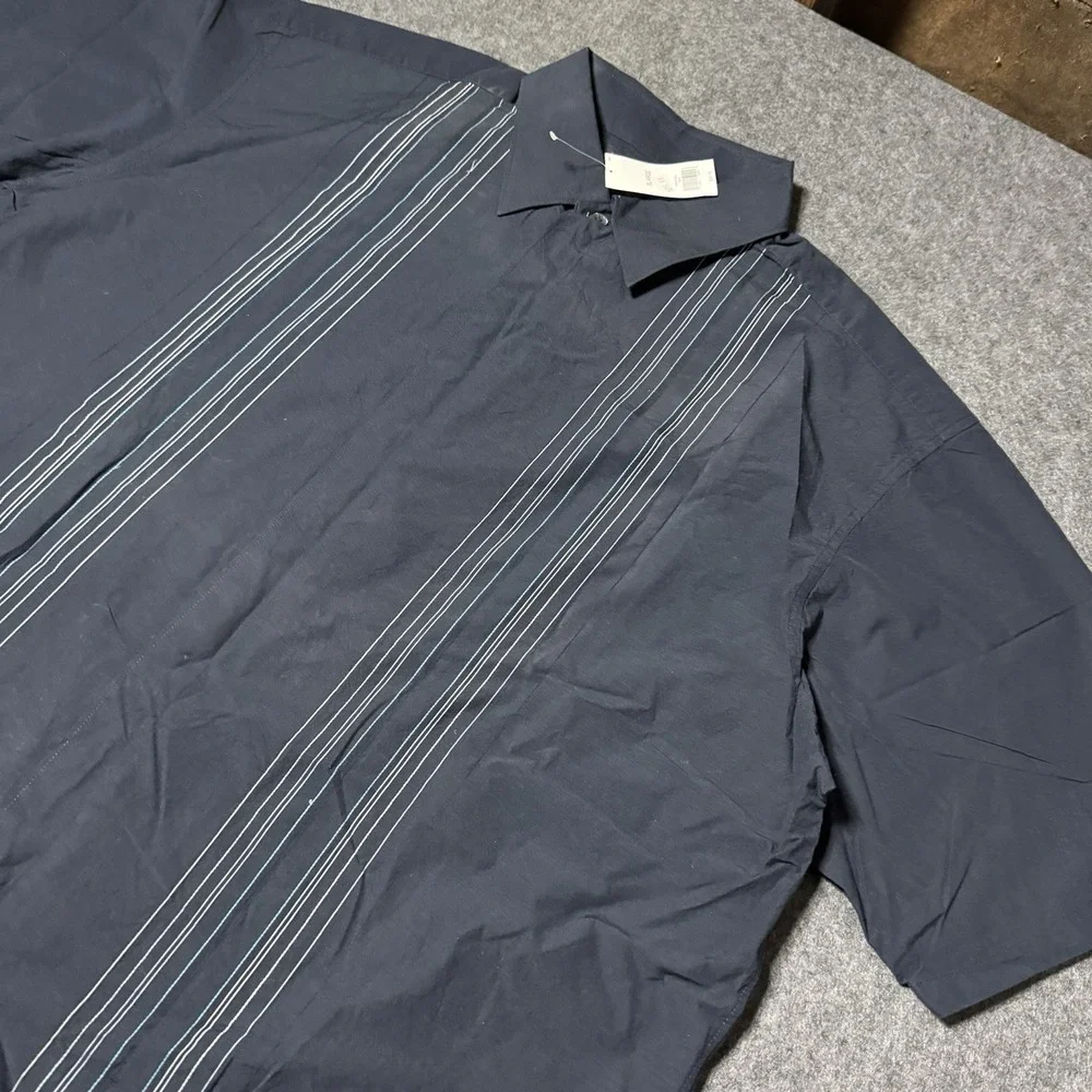 VTG Y2K Banana Republic NWT Mens Striped Short Sleeve Button Shirt Size XL Indie